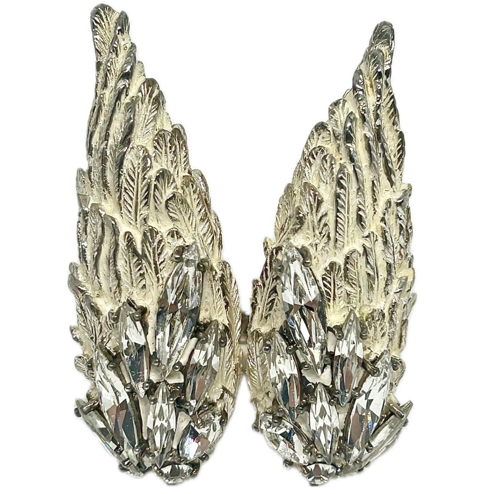 Swarovski Silver Winged Crystal Ring Size 5US_USED like New!
